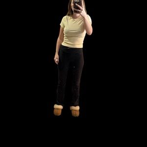 Hollister Yellow Ribbed Top